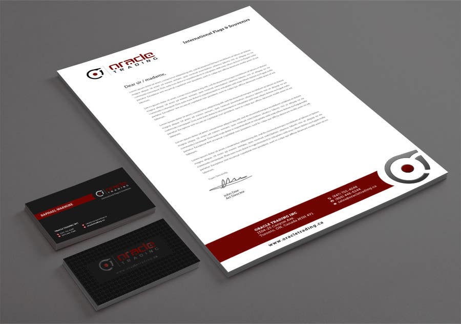 Proposition n°65 du concours                                                 Business Card + Letterhead Design for ORACLE TRADING INC.
                                            
