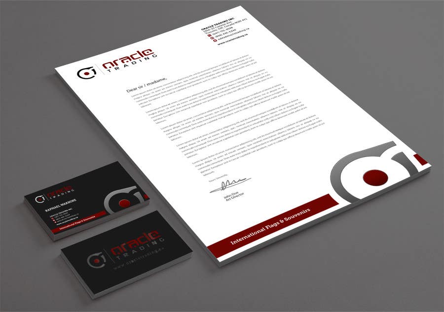 
                                                                                                                        Konkurrenceindlæg #                                            66
                                         for                                             Business Card + Letterhead Design for ORACLE TRADING INC.
                                        