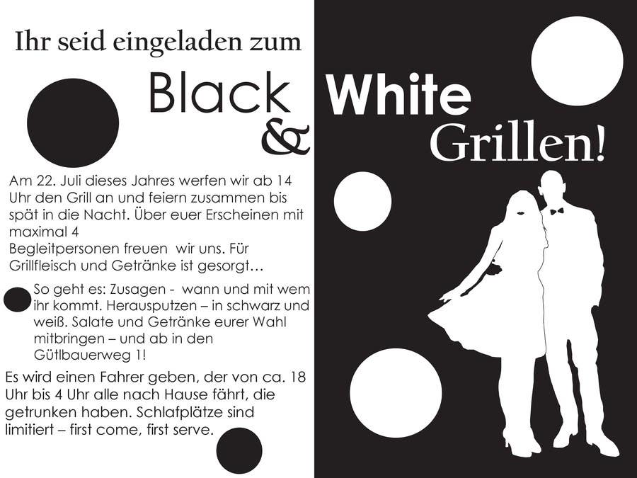 Kilpailutyö #27 kilpailussa                                                 Design an Invitation for a cool Black and White Party, printable
                                            