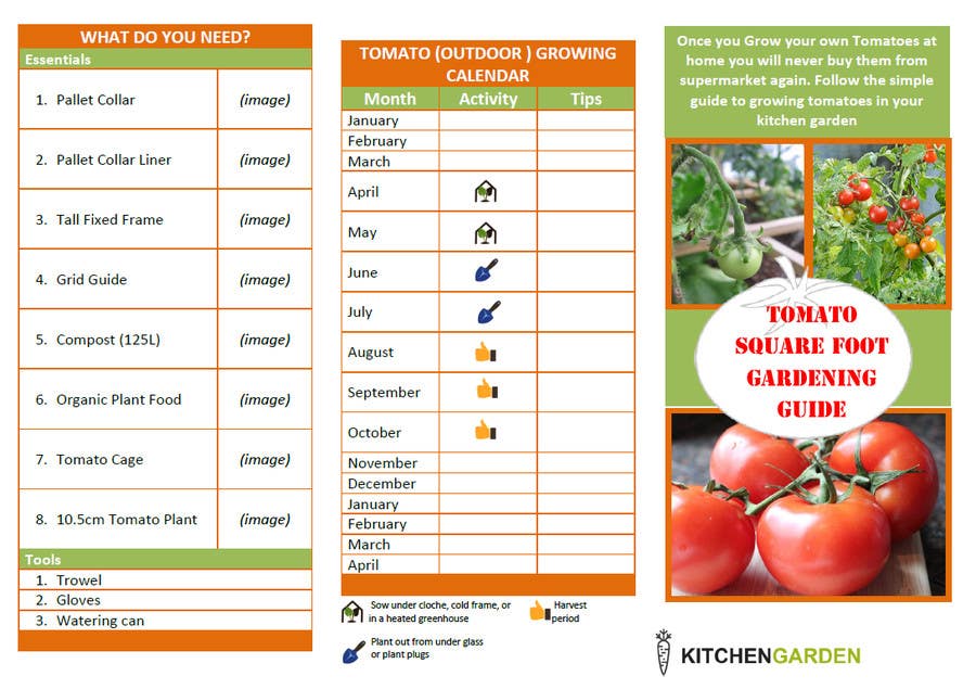 Proposition n°9 du concours                                                 Vegetable Growing  How to Guide card & calender
                                            