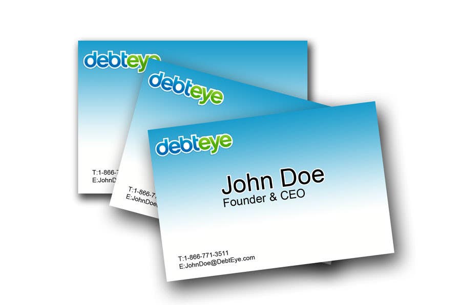 Wettbewerbs Eintrag #114 für                                                 Business Card Design for Debteye, Inc.
                                            