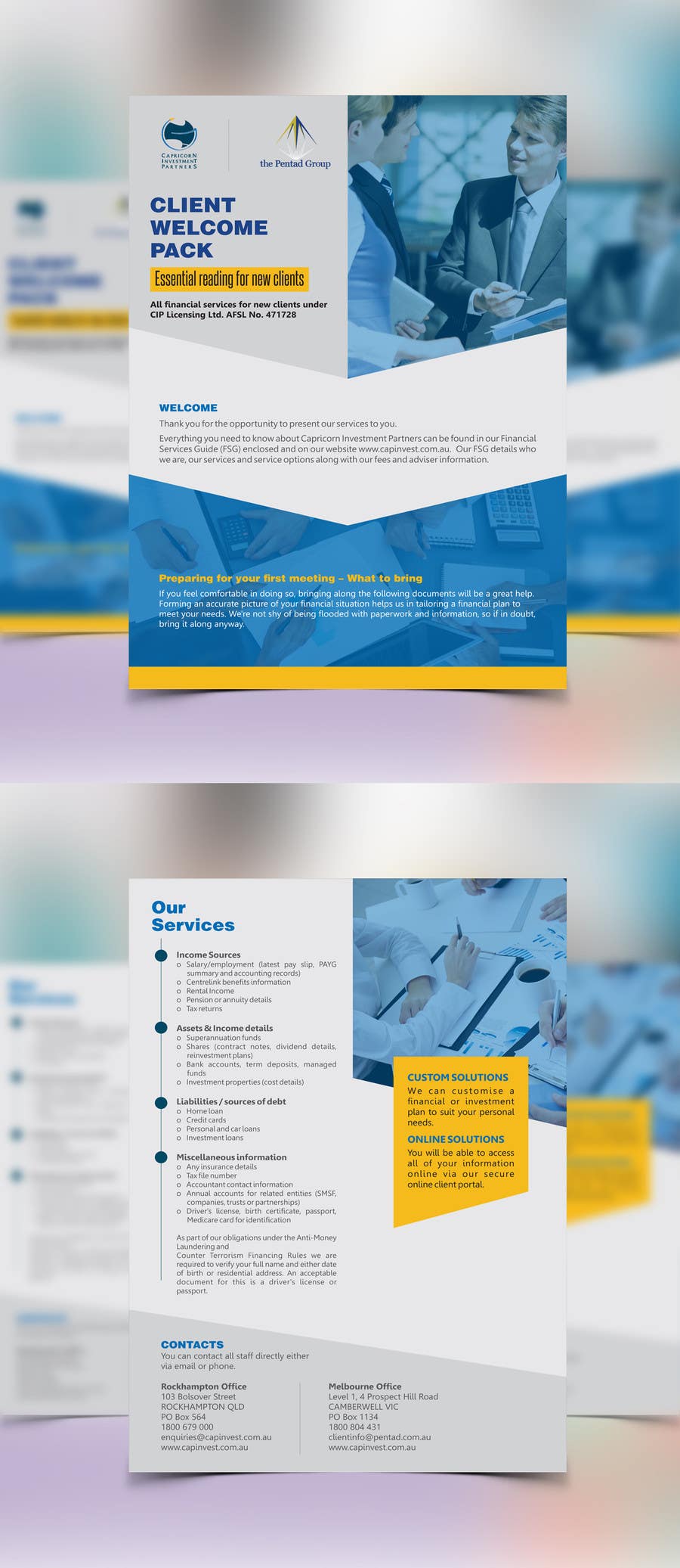 Entry 8 By Meenapatwal For Client Welcome Pack Brochure Design