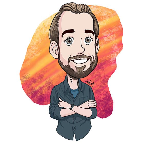 Entry #14 by jefflat for Create a cartoon/illustrated image of me for use  as an online avatar | Freelancer
