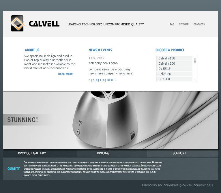 Konkurrenceindlæg #39 for                                                 Website Design for Calvell.com
                                            
