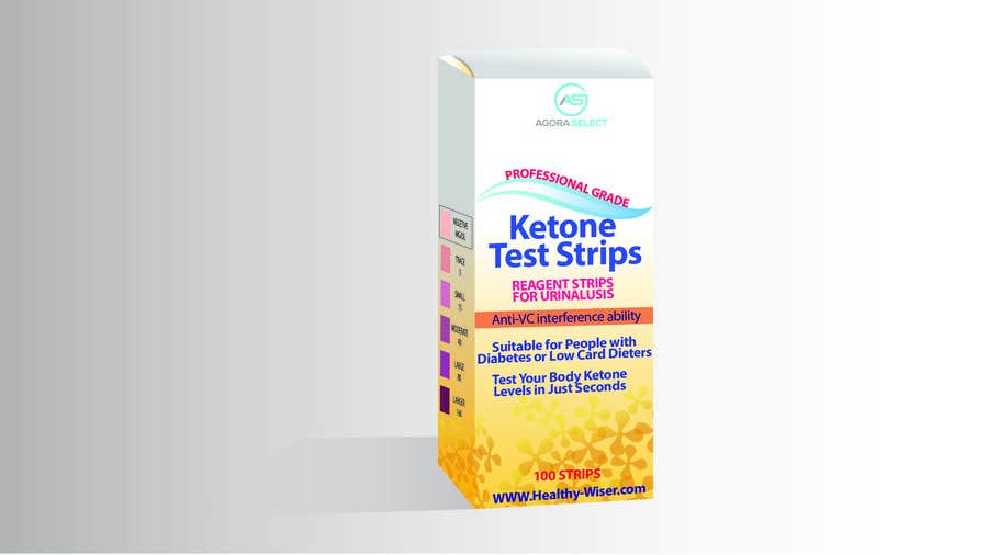 Proposition n°8 du concours                                                 Create a Label and Packaging  for my ketone test strips product.
                                            