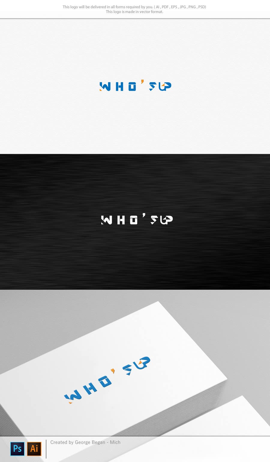 Penyertaan Peraduan #185 untuk                                                 Who's Up: Design a Logo
                                            