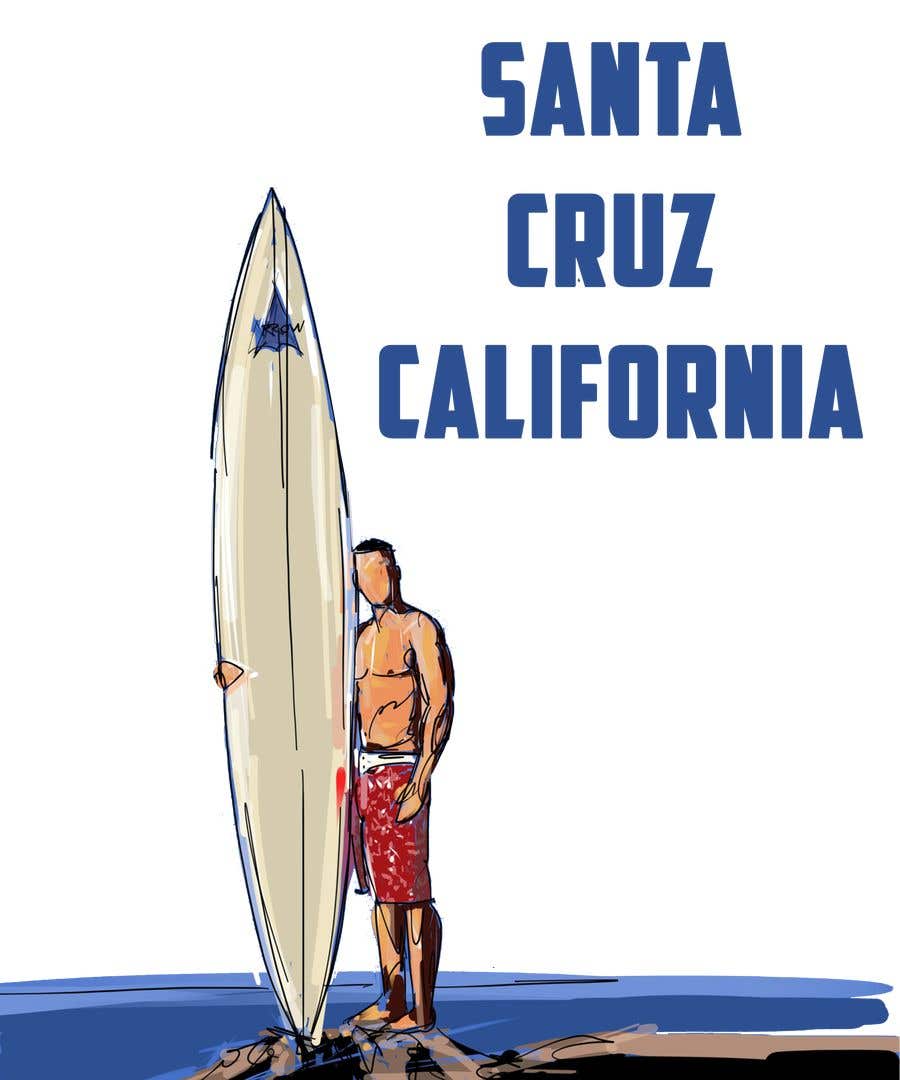 Proposition n°17 du concours                                                 Edit an existing T-Shirt Design: Santa Cruz, California
                                            