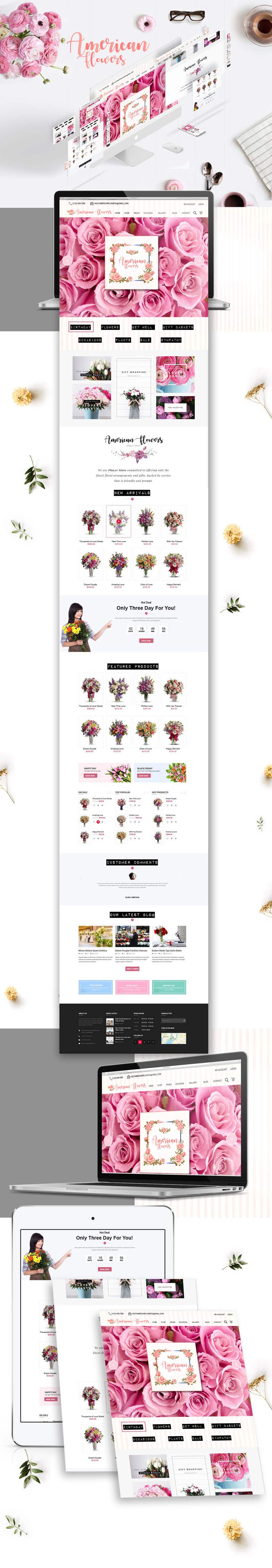 Конкурсна заявка №11 для                                                 Flower Shop Website Homepage Layout | Design ONLY! Like 1800Flowers
                                            
