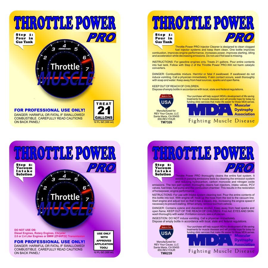 Kilpailutyö #1 kilpailussa                                                 Print & Packaging Design for Throttle Muscle
                                            