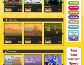 Nro 10 kilpailuun Design a 2 Page Website Mockup:  Main Page, Game Page and logo käyttäjältä shamrat42