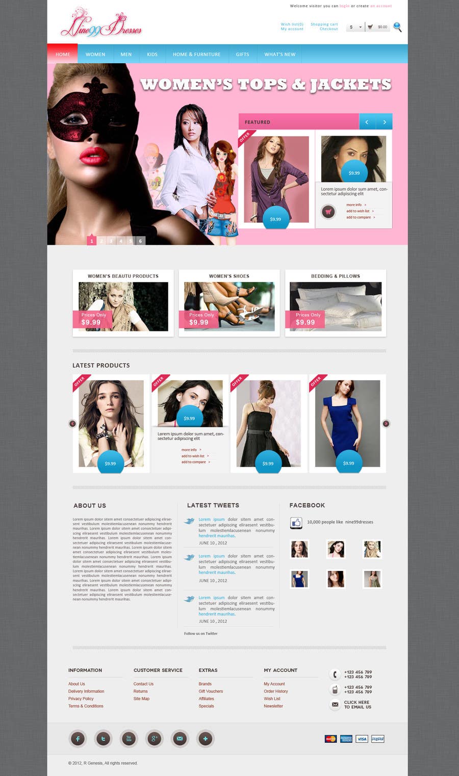 Intrarea #18 pentru concursul „                                                Website Design for Dresses Fashion Site
                                            ”