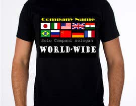 nº 12 pour WORLD WIDE FLAG T-SHIRT DESIGN par masud7400 