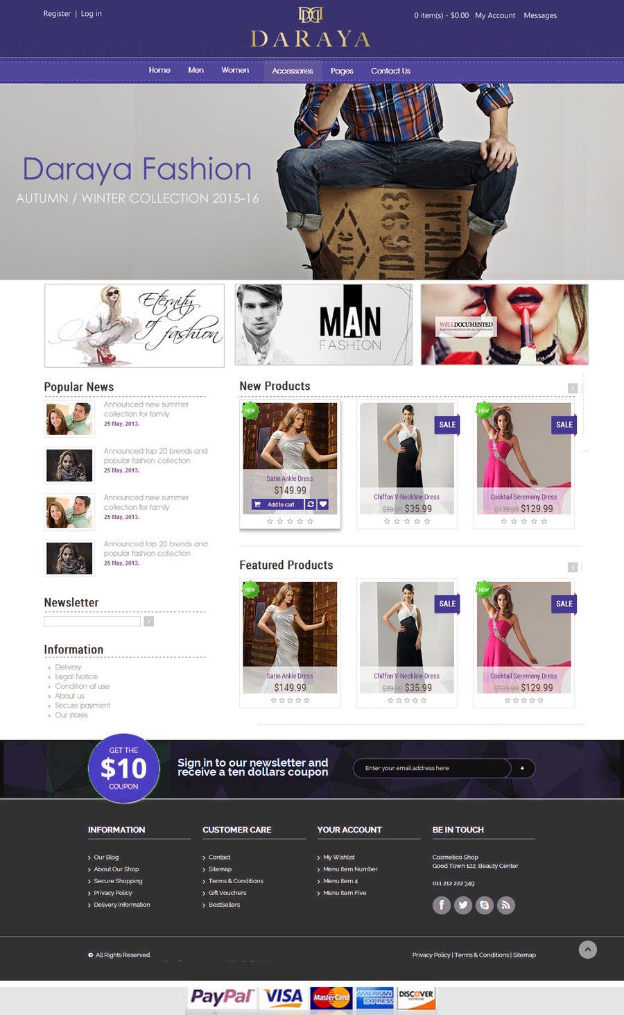 Proposition n°13 du concours                                                 LUXURY FASHION BRAND - Build a Website and Online Store
                                            
