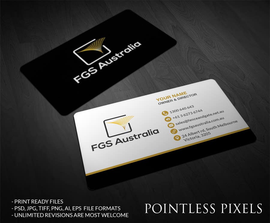
                                                                                                                        Konkurrenceindlæg #                                            47
                                         for                                             High quality business card for FGS Australia
                                        