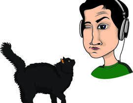 Nro 20 kilpailuun Illustration/caricature of the attached cat and person käyttäjältä MoraDesign