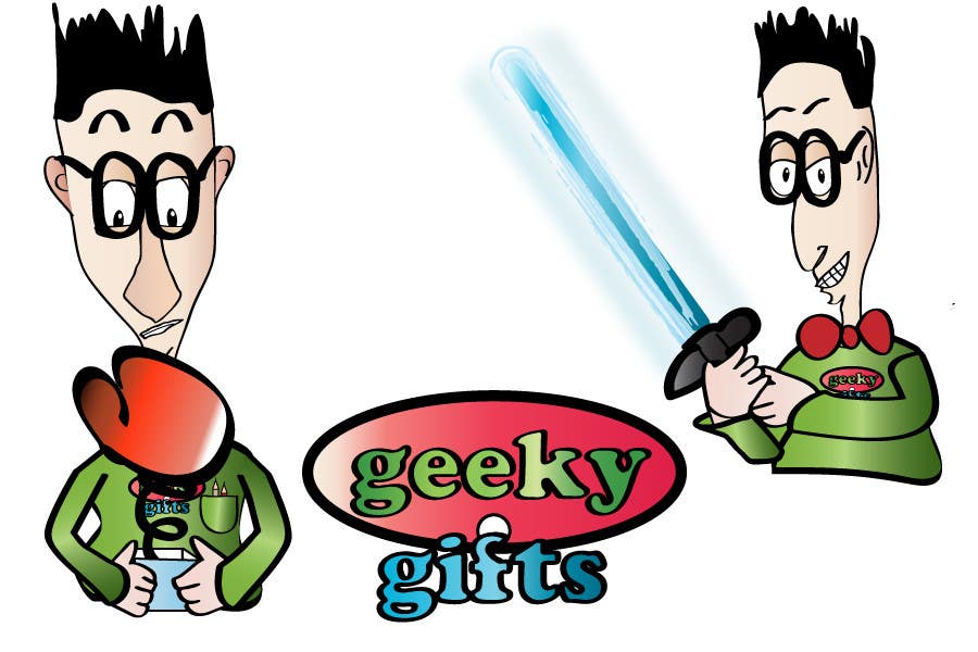 Wasilisho la Shindano #367 la                                                 Logo Design for Geeky Gifts
                                            