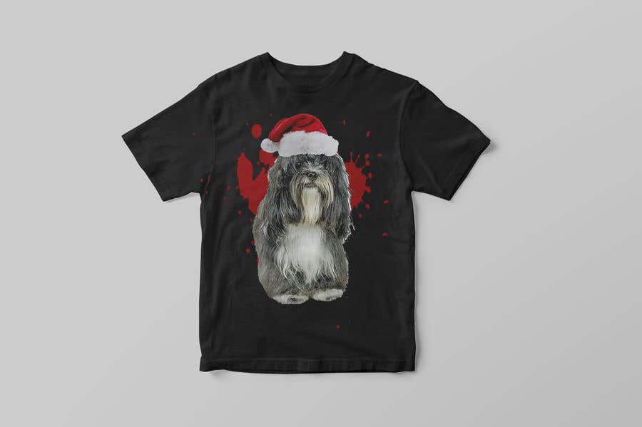 Contest Entry #16 for                                                 Christmas Tibetan Terrier portrait T-Shirt
                                            