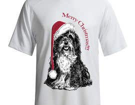 #35 for Christmas Tibetan Terrier portrait T-Shirt by Neomerger