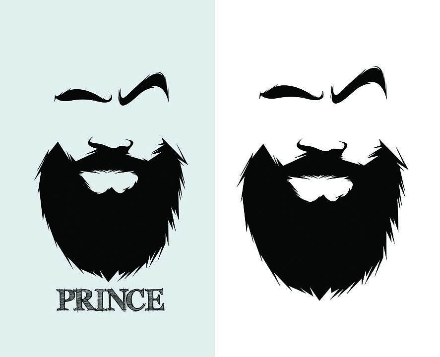 Head and beard logo.