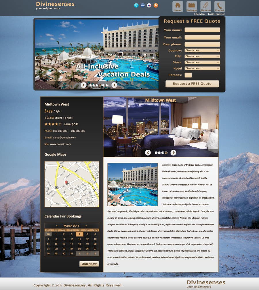 
                                                                                                                        Bài tham dự cuộc thi #                                            108
                                         cho                                             Website Design for Travel Packages
                                        