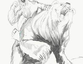 #22 za Illustration of Bigfoot riding a grizzly bear od Denricmello