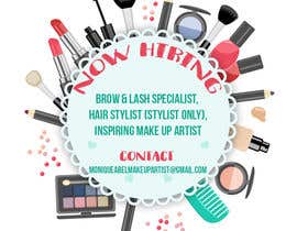 #15 for I own a high end makeup &amp; beauty shop and am currently seeking staff! I would need somebody to create a girly, feminine makeup/beauty related graphic with text of what I am seeking that I can use to post on Facebook &amp; Instagram for staff advertisement. by helinamnz