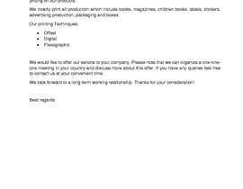 #13 for Write a successful letter introducing printing company email by karugathuo