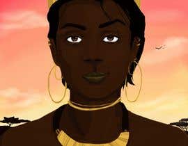 Číslo 28 pro uživatele Black Woman Illustration With Braids Wearing A Crown od uživatele JohanGart22