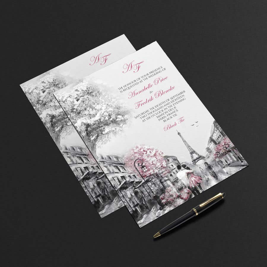 Kilpailutyö #381 kilpailussa                                                 Design a wedding invitation
                                            