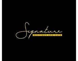 #22 for I need a logo design for a boutique and cafe. The shop&#039;s name is &quot;Signiture Boutique and Cafe&quot; 
Colors of the logo: 
- golden
- black 
The writing of the word Signiture is to be as a real signiture style. by Inventeour