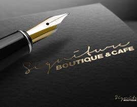 #13 for I need a logo design for a boutique and cafe. The shop&#039;s name is &quot;Signiture Boutique and Cafe&quot; 
Colors of the logo: 
- golden
- black 
The writing of the word Signiture is to be as a real signiture style. by tengkushahril