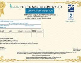 Nro 6 kilpailuun Design a certificate for inspection calibration käyttäjältä mustufazaman05
