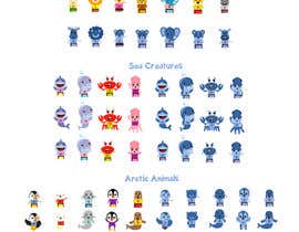 nº 21 pour Illustration of 24 cartoon mascots for edutech game par istykristanto 