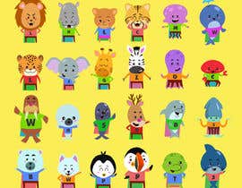 nº 68 pour Illustration of 24 cartoon mascots for edutech game par paulormr94 