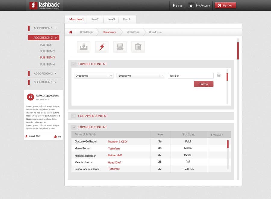 Kilpailutyö #24 kilpailussa                                                 Website Application Design for LashBack, LLC
                                            