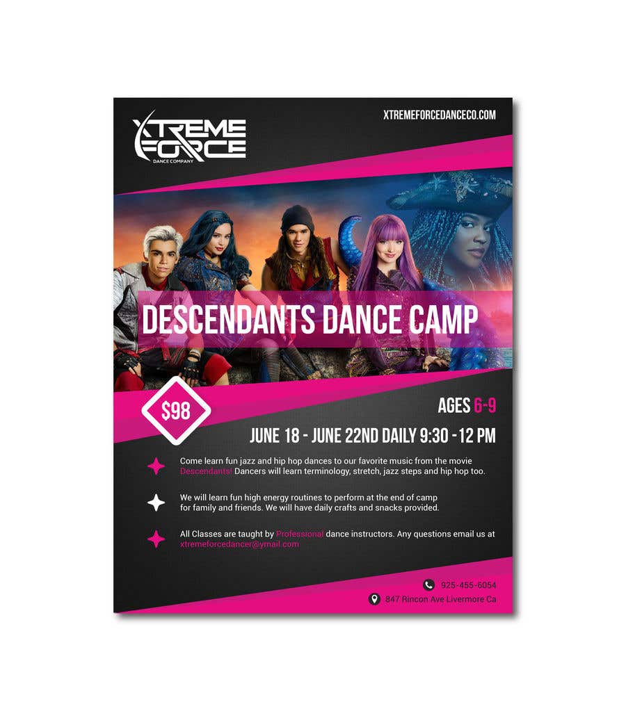 
                                                                                                                        Contest Entry #                                            3
                                         for                                             Descendants Dance Camp
                                        