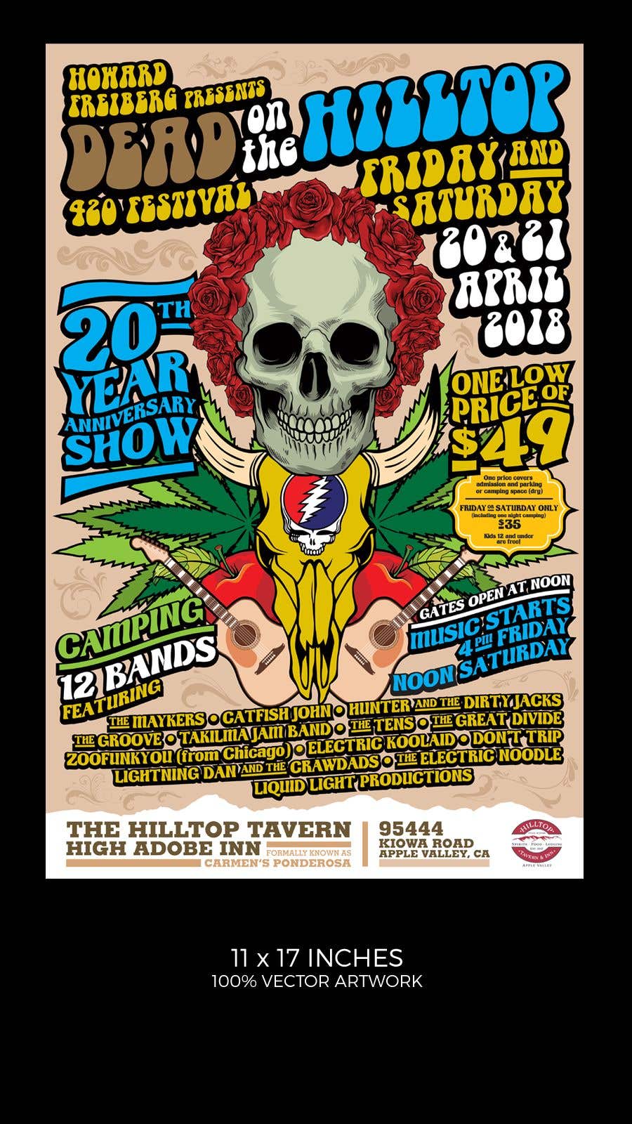 Contest Entry #132 for                                                 420 Deadhead Concert Poster design needed
                                            