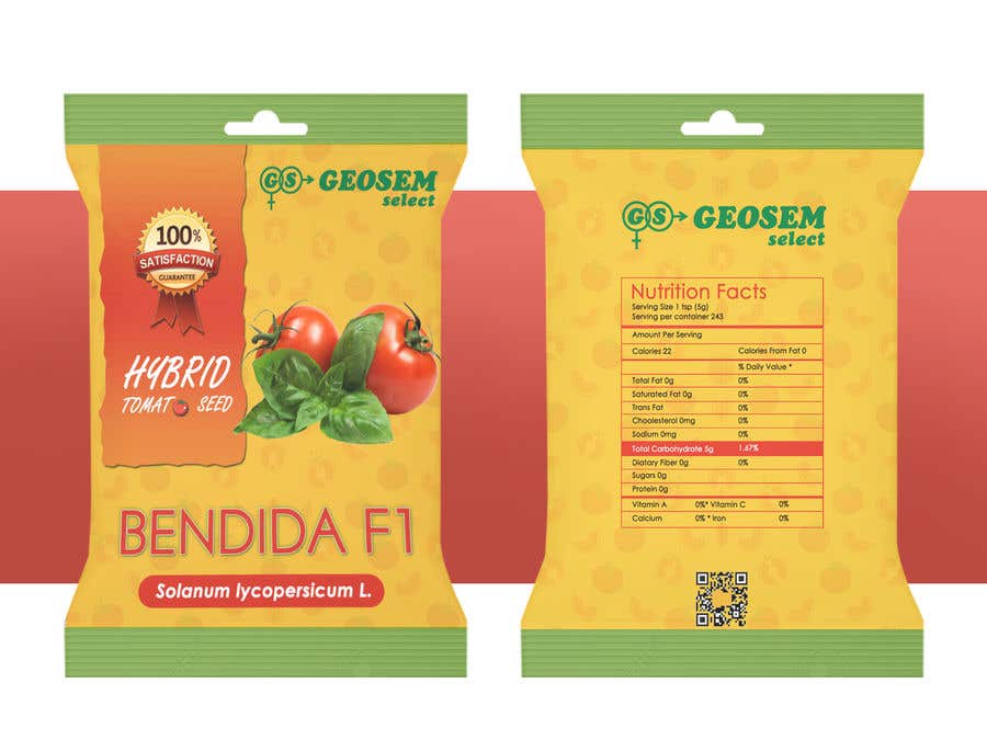 Wasilisho la Shindano #50 la                                                 Design a design for a package for vegetable seeds
                                            