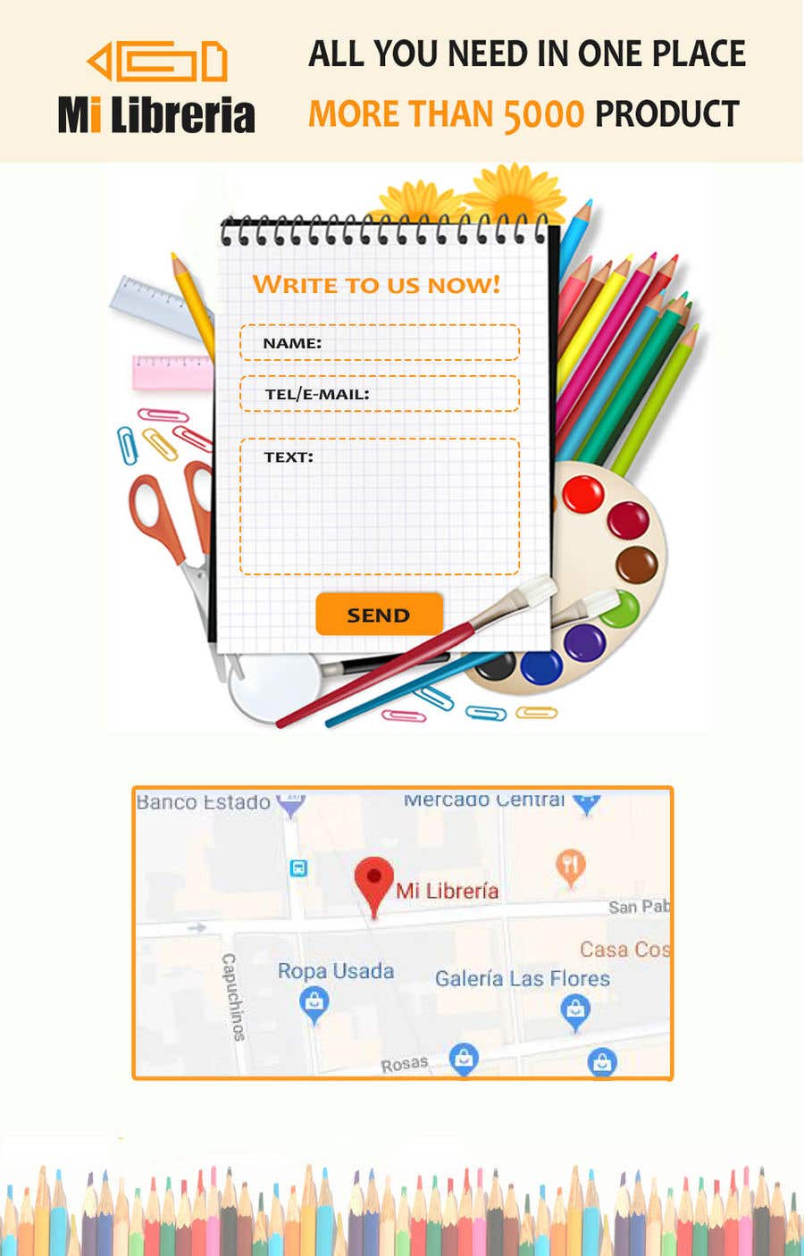 Contest Entry #5 for                                                 Mockup landing page for school supplies
                                            