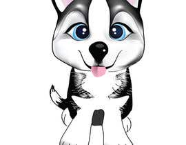#10 for Artist create original Siberian Husky Puppy Cartoon Character for Large sticker pack by Valeriyavideo