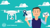 #145 dla Design a Banner for a magazine&#039;s competition which is about the drone licence przez marinajeleva