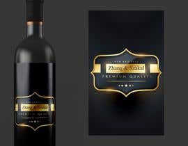 #11 for Simple wine label- Gold Hand Script on Black Label with Filigree background by nishant1997