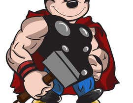 #121 dla Photoshop Mickey Mouse in the style of Thor from the Avengers przez limebullet