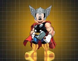 #91 dla Photoshop Mickey Mouse in the style of Thor from the Avengers przez gerardolamus