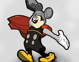 #100 dla Photoshop Mickey Mouse in the style of Thor from the Avengers przez mierulaziz