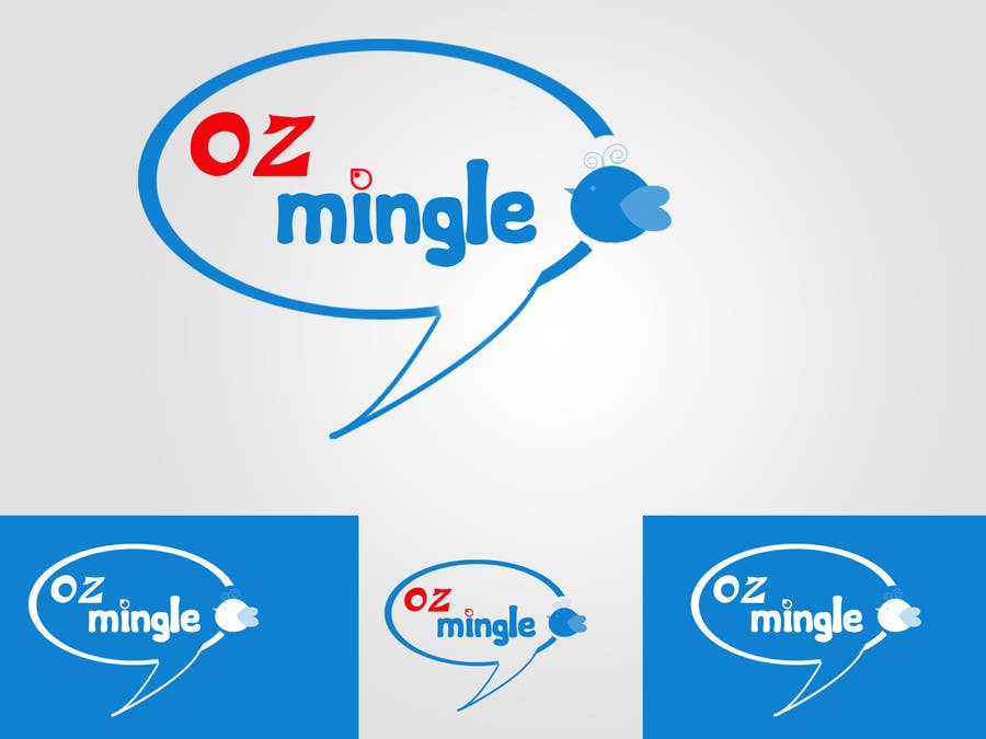 Penyertaan Peraduan #457 untuk                                                 Logo Design for ozMingle
                                            