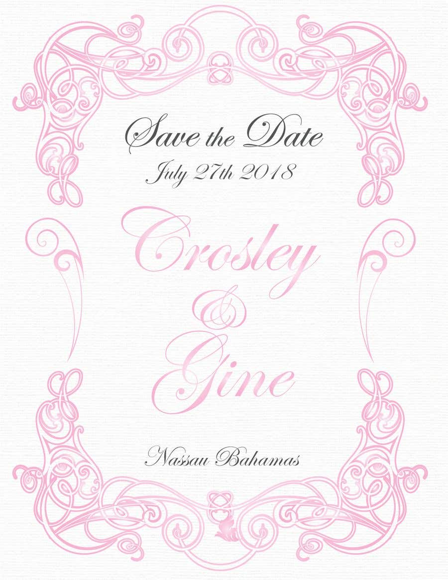 Proposition n°26 du concours                                                 Wedding Save they date card design
                                            