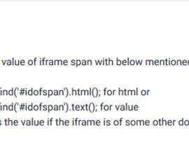#3 สำหรับ Read a Span Value From an iframe with JS/jquery โดย saamer