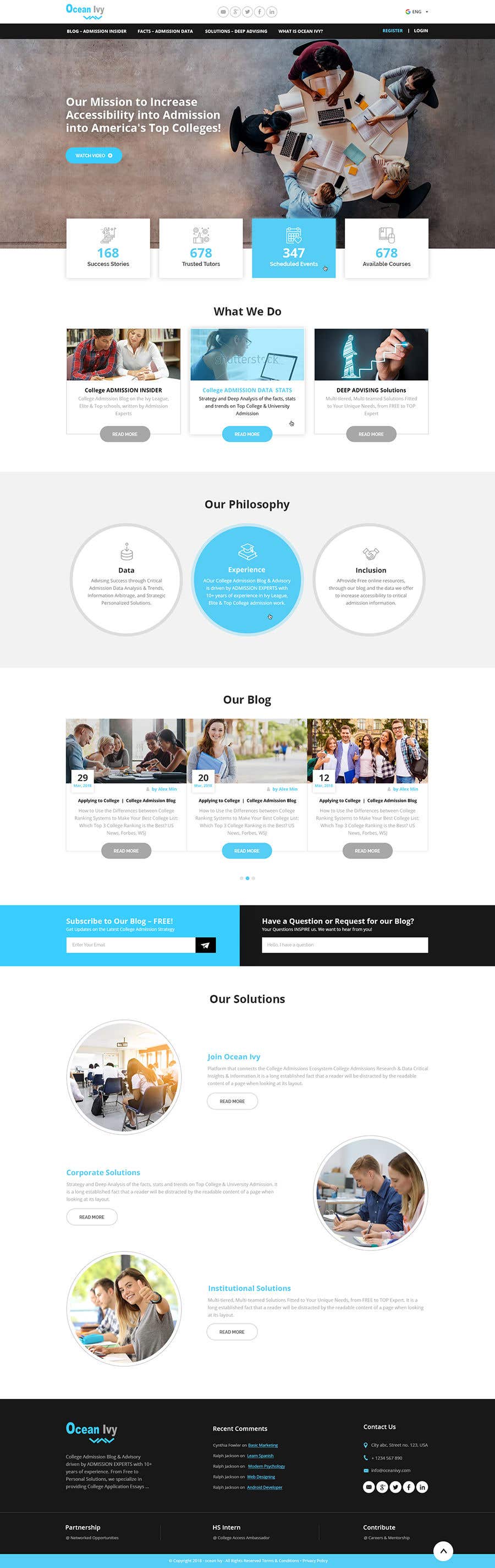 Proposition n°17 du concours                                                 Website Mockup of 1 landing home page, based on a Wordpress Theme
                                            