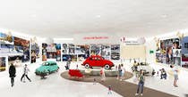 Graphic Design Entri Peraduan #37 for Illustrate an interior with visitors and attractions for a modern VW Beetle museum